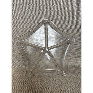Longaberger  Star Basket Stand  Divided Hard Clear Plastic Protector #45161
